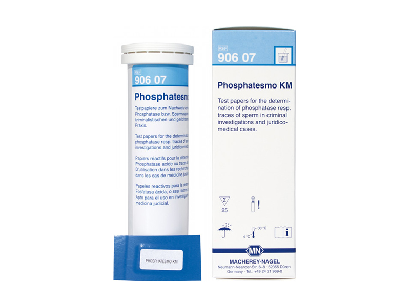 Qualitative test paper Phosphatesmo KM for Sperm, acid phosphatase