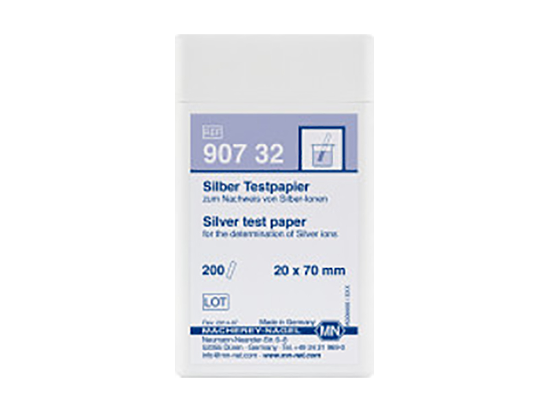 Qualitative Silver test paper for Silver: 20 mg/L Ag⁺