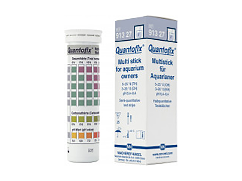 Semi-quantitative test strips QUANTOFIX Multistick for aquarium owners 100 tests