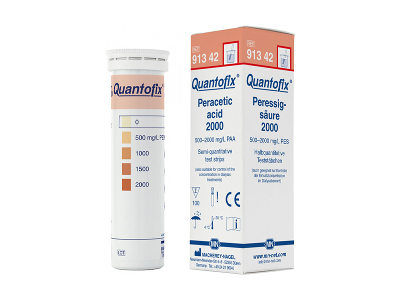 Semi-quantitative test strips QUANTOFIX Peracetic acid 2000