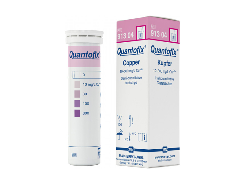 Semi-quantitative test strips QUANTOFIX Copper