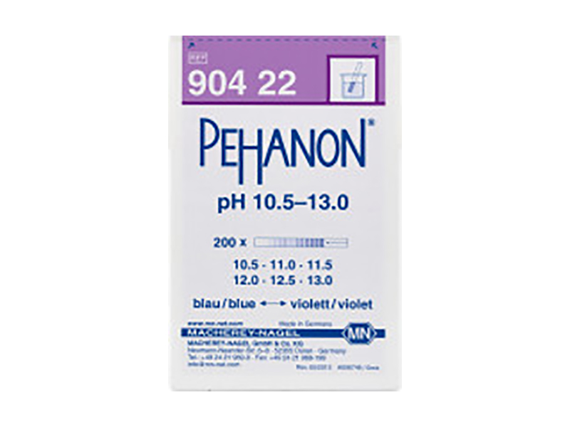 pH test strips, PEHANON 10.5–13.0, for colored samples