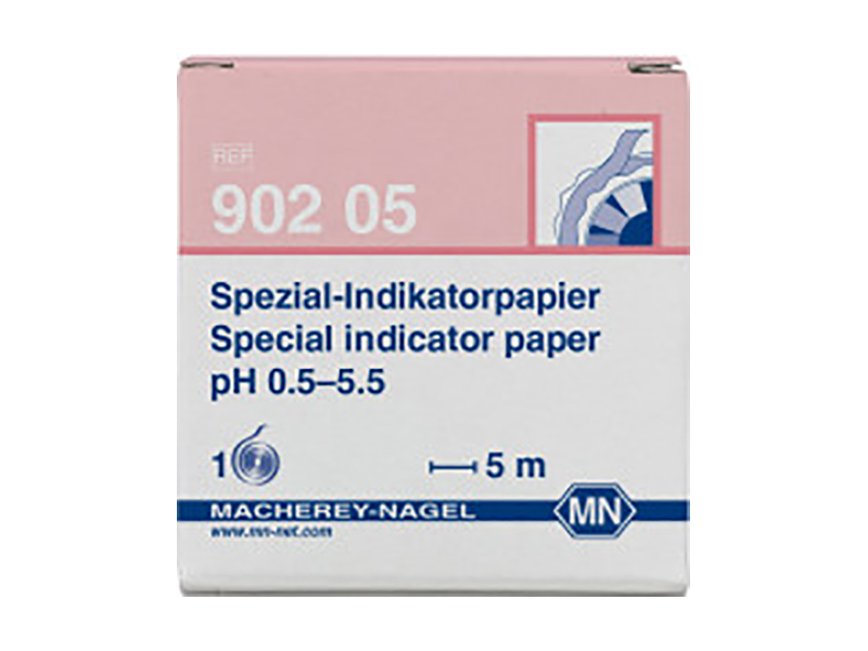 Special indicator paper pH 0.5–5.5, reel