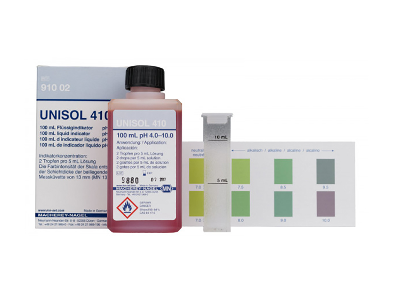 Colorimetric reagents UNISOL 410 for pH 4−10