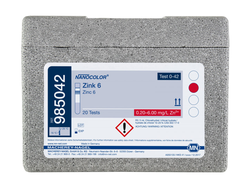 德国MN锌预装管试剂（Zinc 6）985042