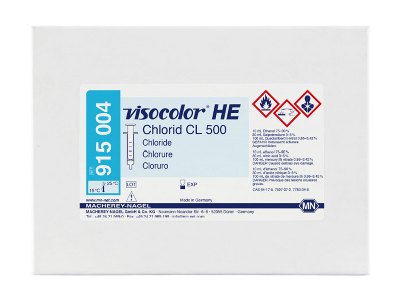 德国MN VISOCOLOR HE氯化物滴定测试盒（Chloride）915004 / 915204 (补充装）