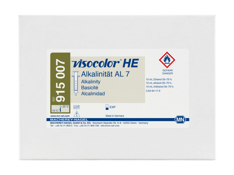 Titrimetric test kit VISOCOLOR HE Alkalinity AL 7 (acid capacity)