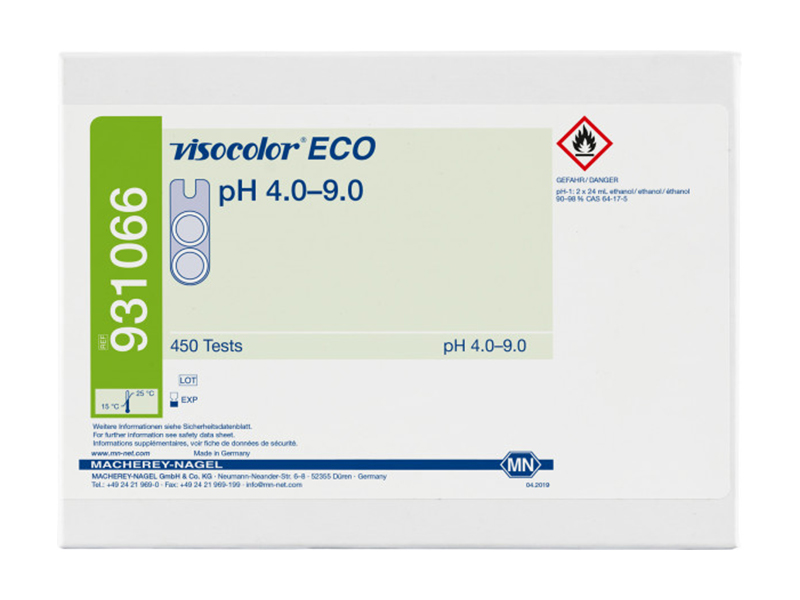 Colorimetric test kit VISOCOLOR ECO pH 4.0–9.0