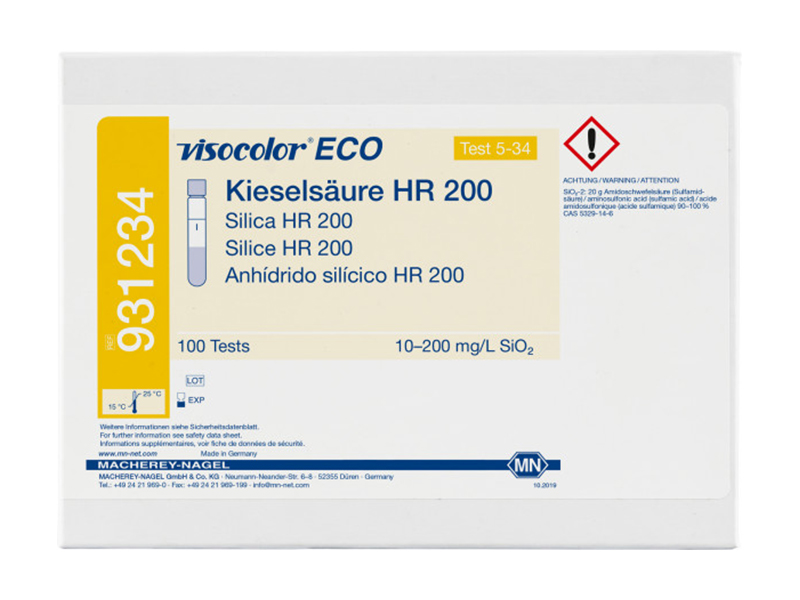 Colorimetric test kit VISOCOLOR ECO Silica HR 200, refill pack