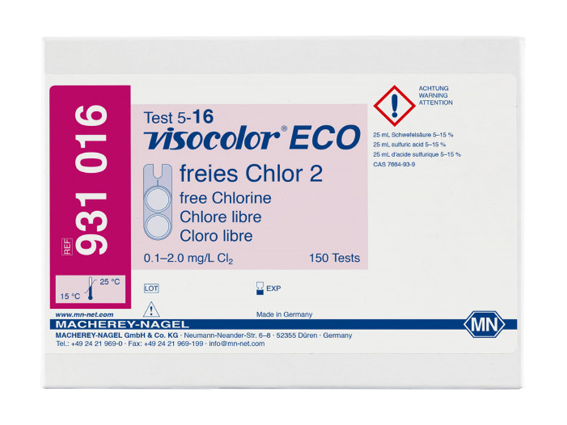 德国MN VISOCOLOR ECO余氯2（自由氯）测试盒（Chlorine）931016 / 931216（补充装）