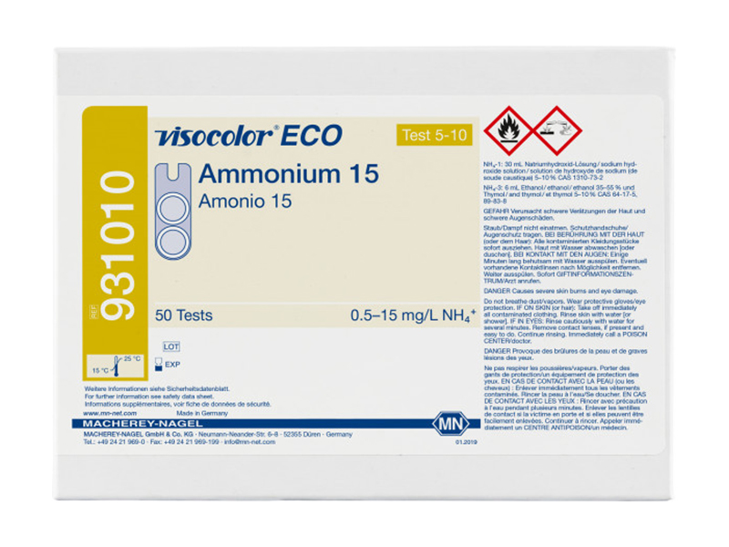 Colorimetric test kit VISOCOLOR ECO Ammonium 15