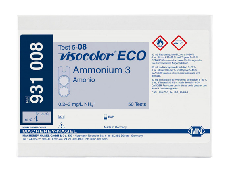 德国MN VISOCOLOR ECO氨氮测试盒 （Ammonium）931008 / 931208（补充装）