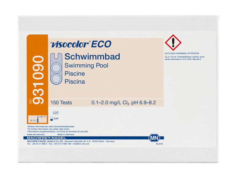 德国MN VISOCOLOR ECO泳池测试盒 （余氯+pH）931090 / 931290（补充装）