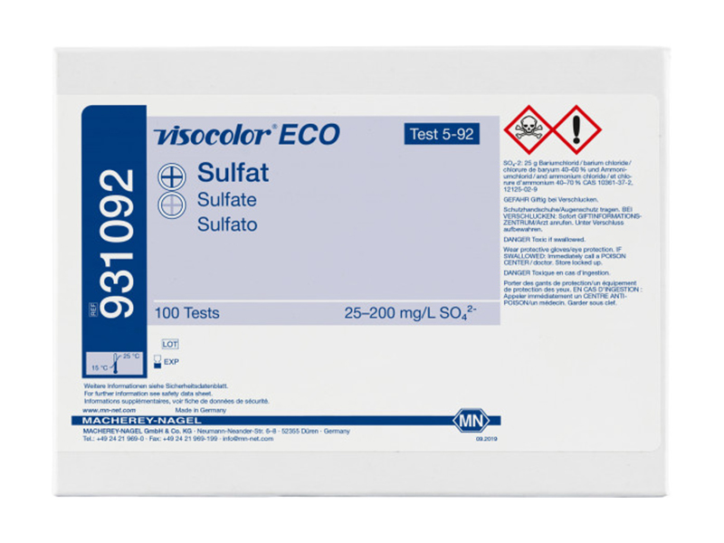 德国MN VISOCOLOR ECO硫酸盐测试盒 （Sulfate）931092 / 931292（补充装）