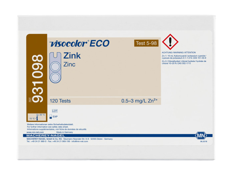 Colorimetric test kit VISOCOLOR ECO Zinc