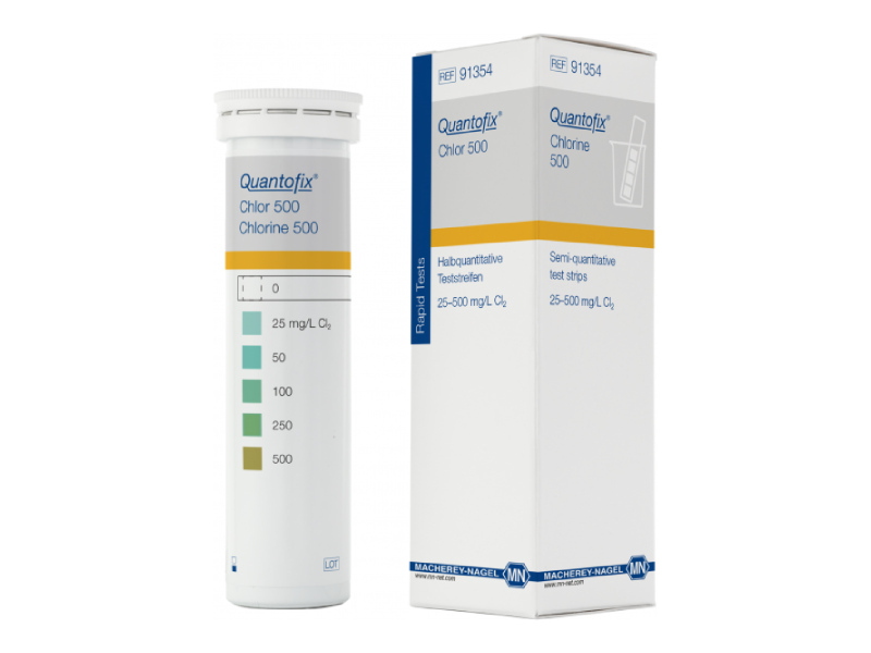 Semi-quantitative test strips QUANTOFIX Chlorine 500