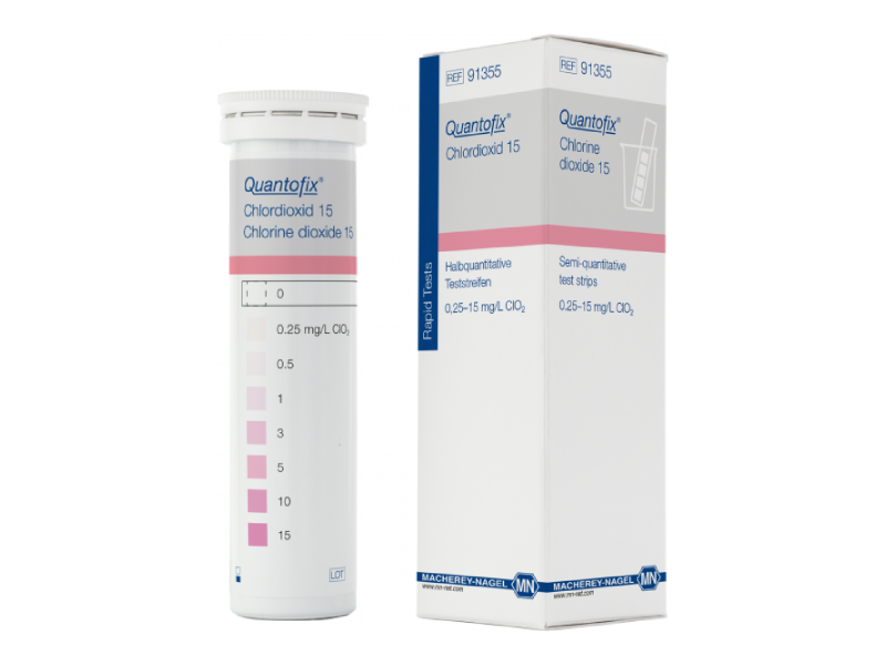 Semi-quantitative test strips QUANTOFIX Chlorine dioxide 15