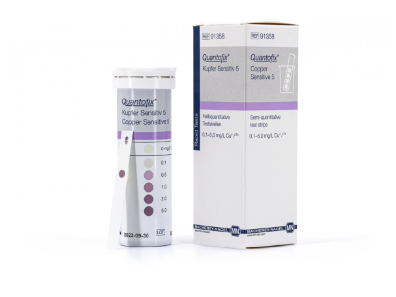 Semi-quantitative test strips QUANTOFIX Copper Sensitive 5
