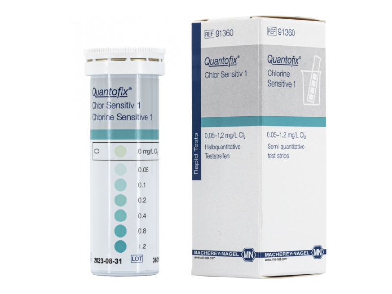 Semi-quantitative test strips QUANTOFIX Chlorine Senstivie 1